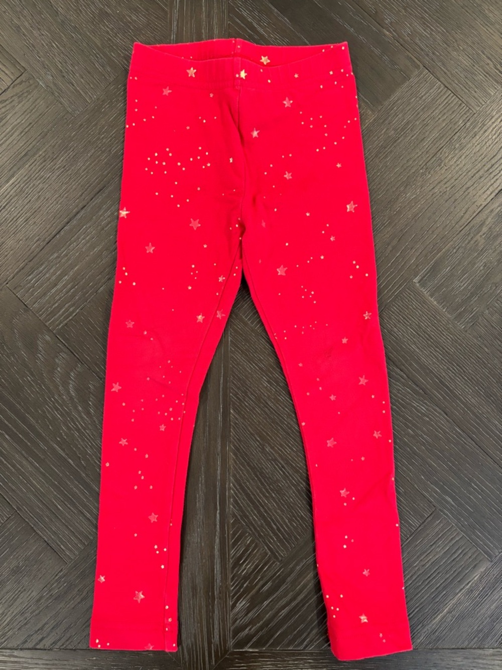 Gold Foil Star Print Slim Leggings